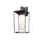 Z-Lite Sheridan 1 Light Outdoor Wall Sconce, Black & White Opal 595M-BK - alternate 4